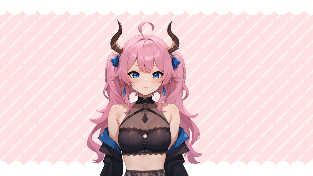 【Live2Dモデル】CUTE DEMON GIRL - Premade VTuber model 5 Expressions