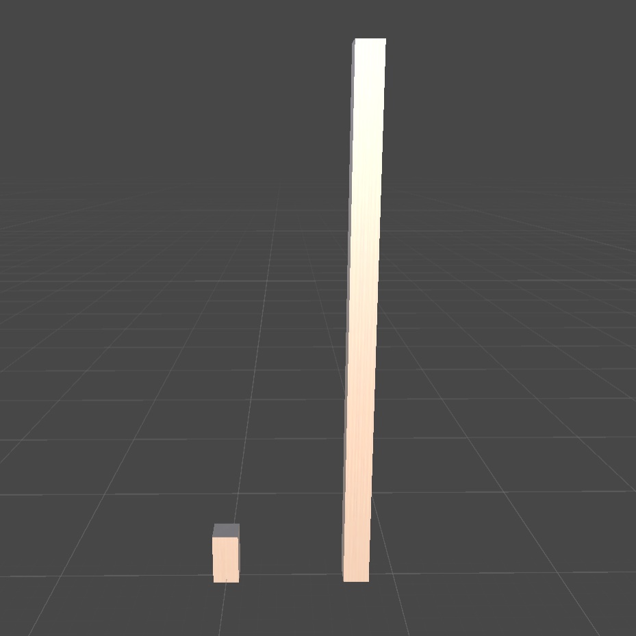 〔3Dモデル〕スギ無垢材(W150xD150xH600 and H3000)