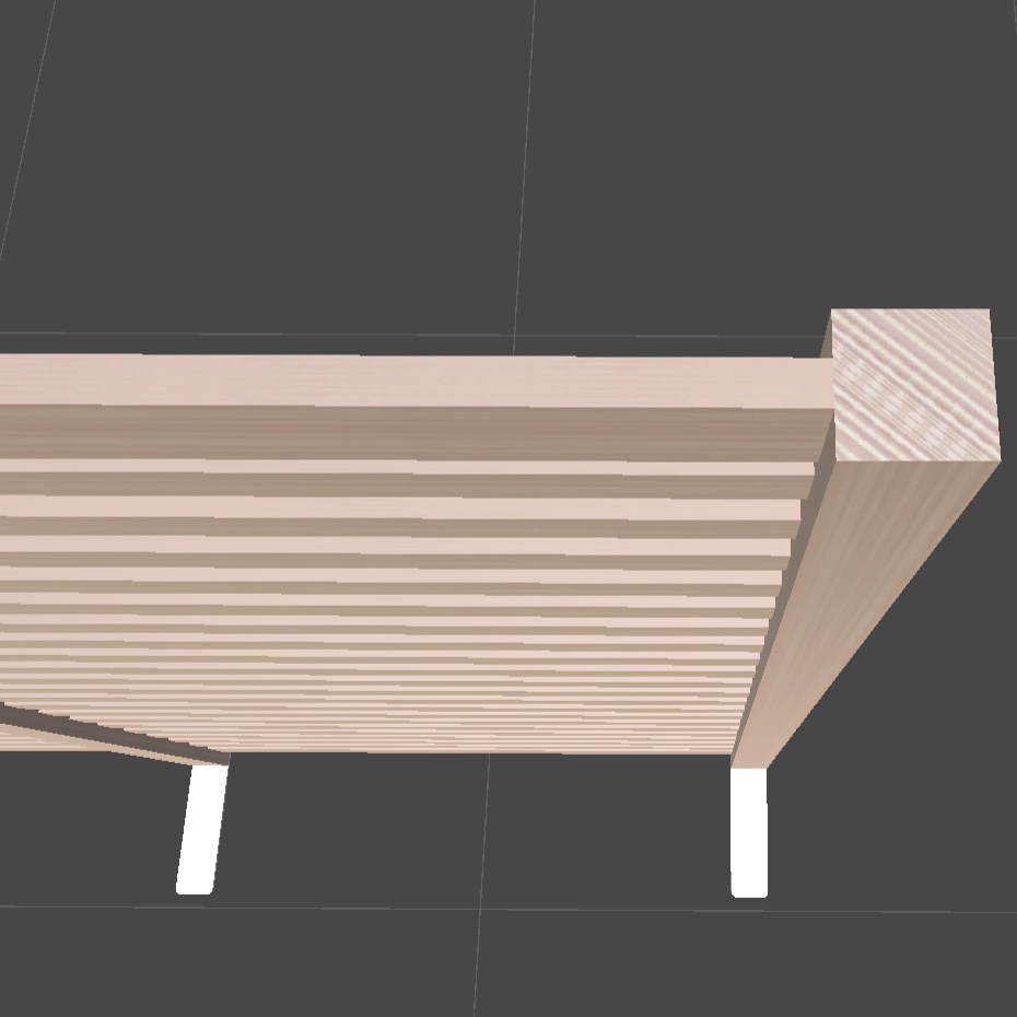 〔3Dモデル〕木製ルーバーパーティション