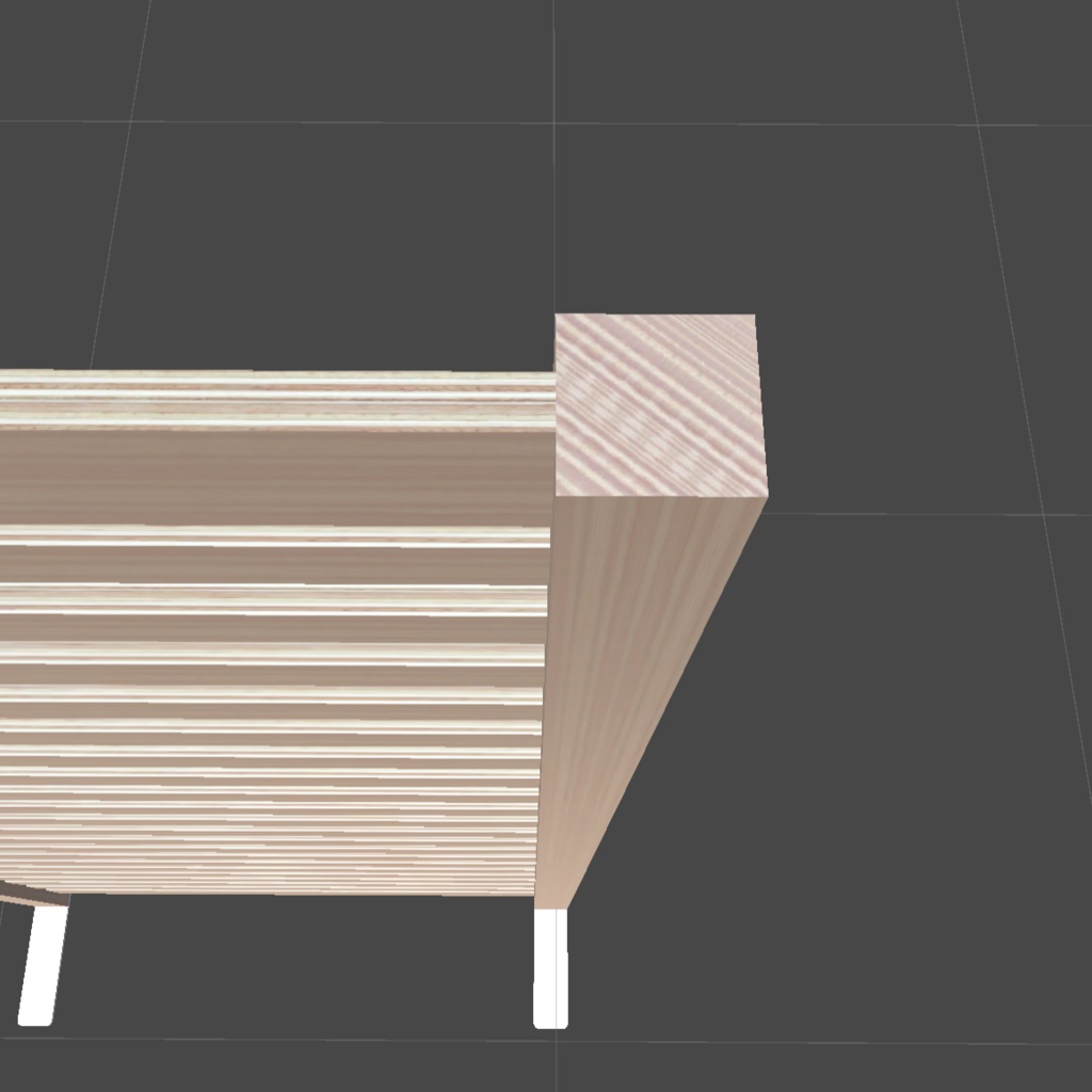 〔3Dモデル〕木製ルーバーパーティション