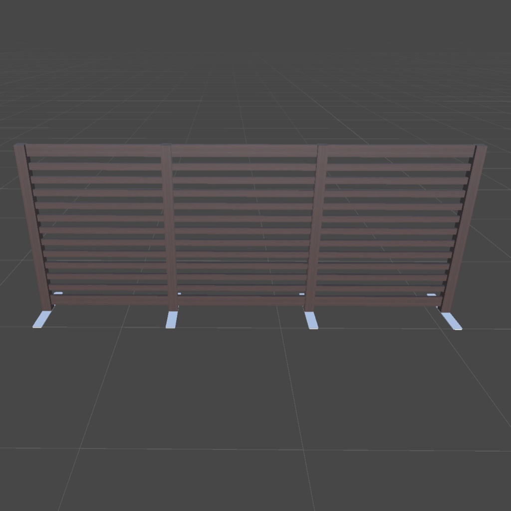 〔3Dモデル〕木製ルーバーパーティション
