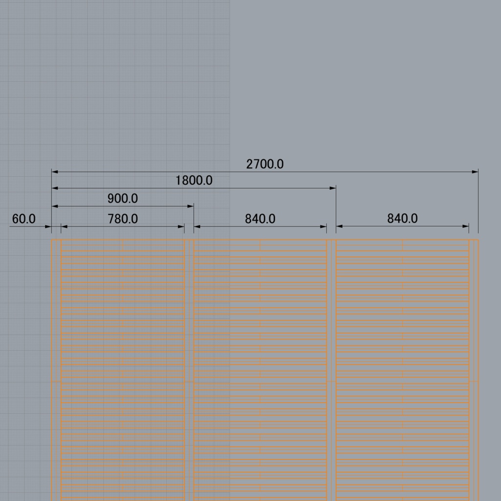 〔3Dモデル〕木製ルーバーパーティション