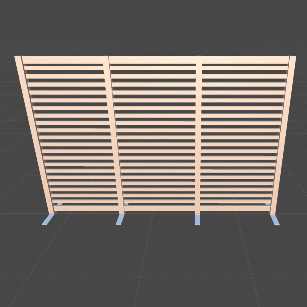 〔3Dモデル〕木製ルーバーパーティション
