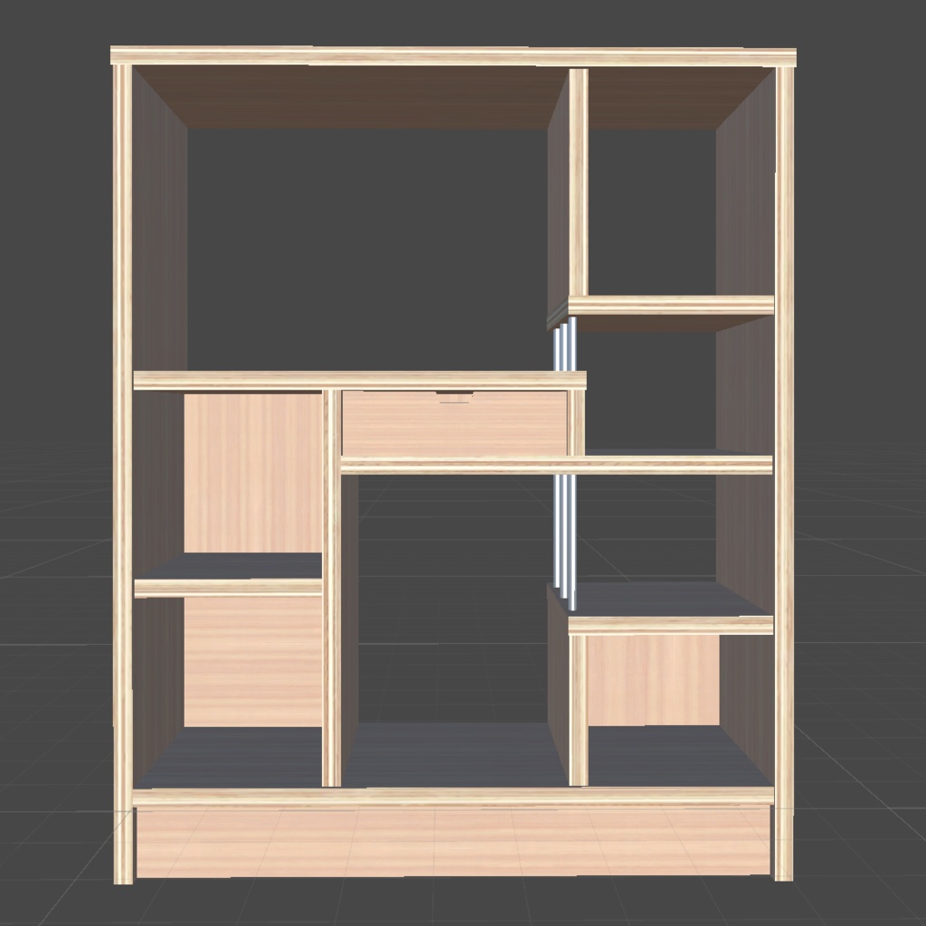 〔3Dモデル〕オープン収納(オープンシェルフ)