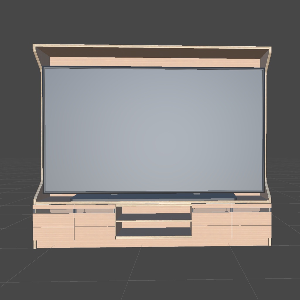 〔3Dモデル〕テレビ収納セット(テレビシェルフ)