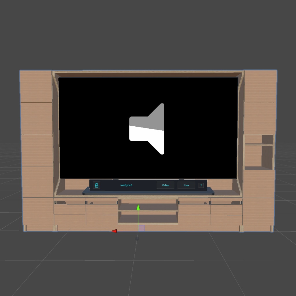 〔3Dモデル〕テレビ収納セット(テレビシェルフ)