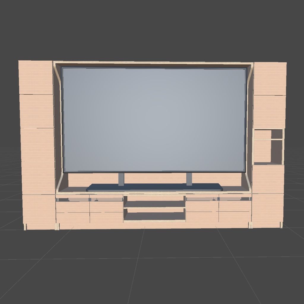 〔3Dモデル〕テレビ収納セット(テレビシェルフ)