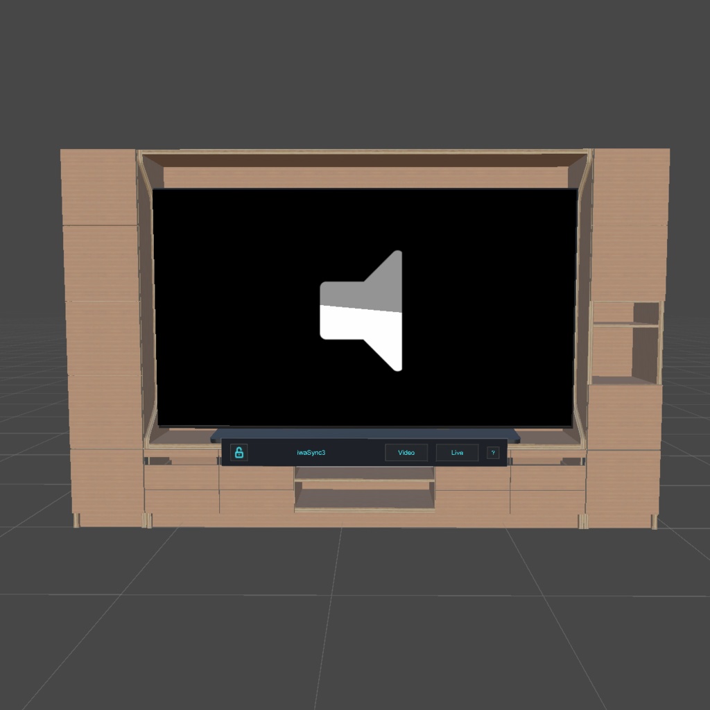 〔3Dモデル〕テレビ収納セット(テレビシェルフ)