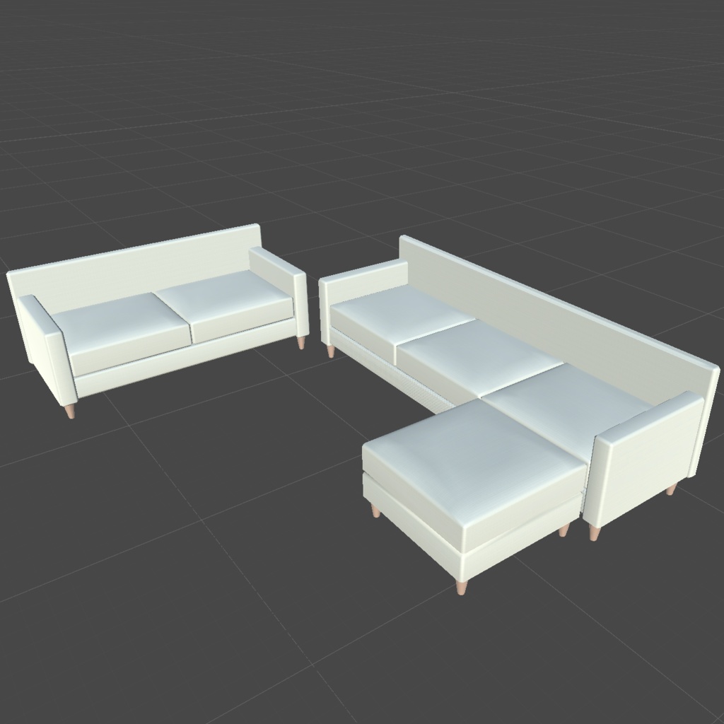 〔3Dモデル〕リビング家具セットA