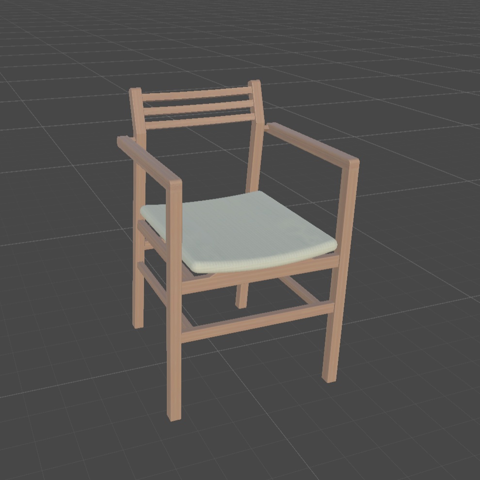 〔3Dモデル〕ダイニングテーブル&チェアセット(5タイプ計18種)