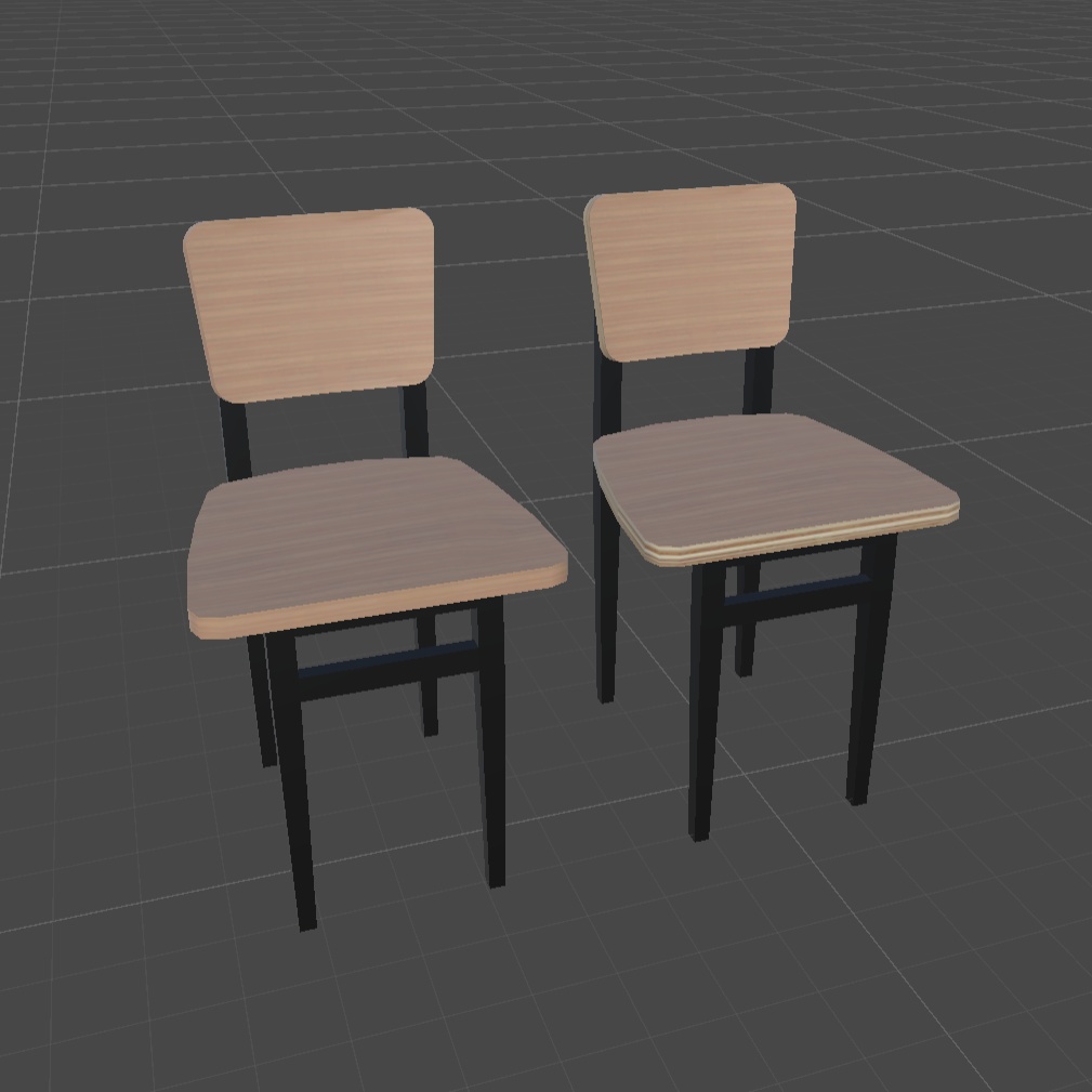 〔3Dモデル〕ダイニングテーブル&チェアセット(5タイプ計18種)