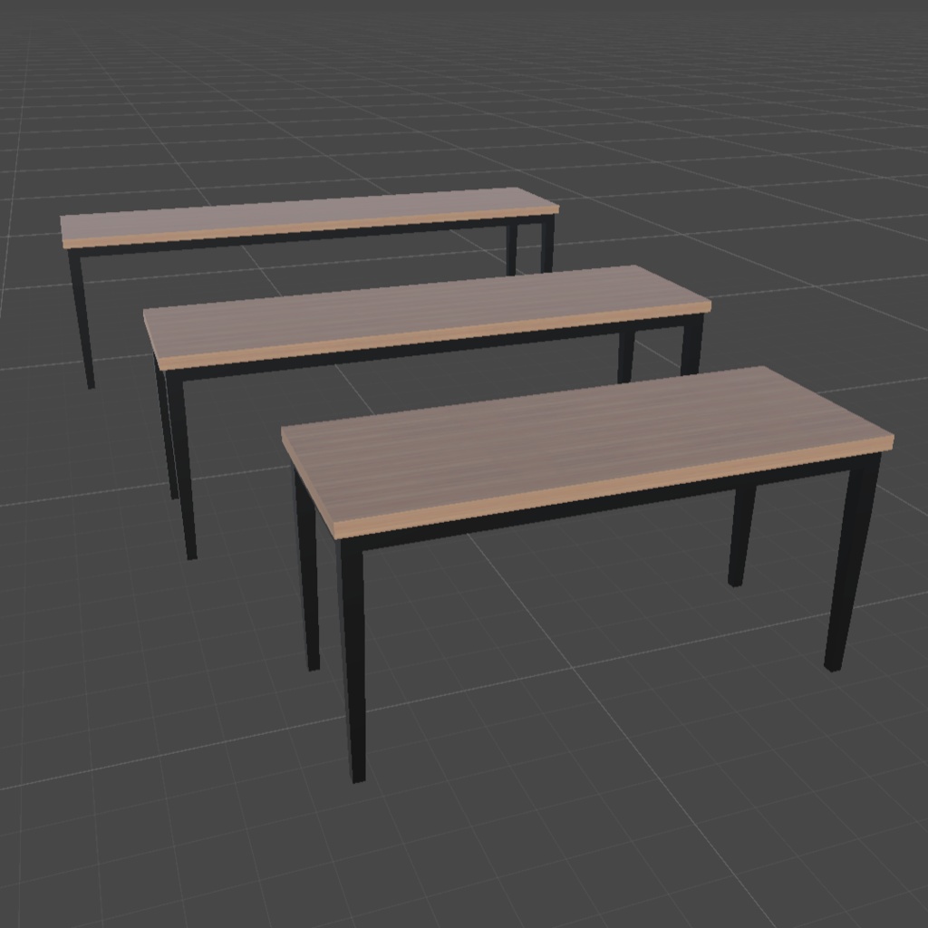 〔3Dモデル〕ダイニングテーブル&チェアセット(5タイプ計18種)