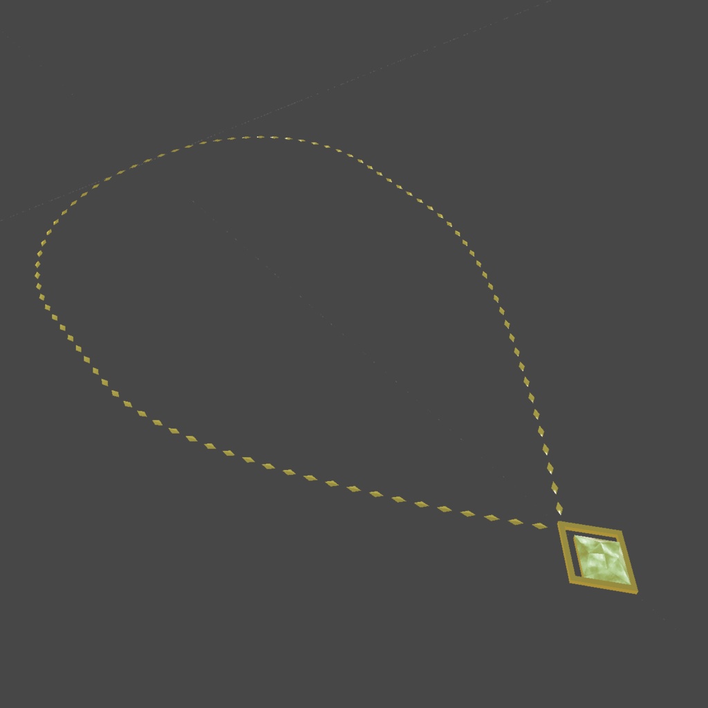 〔3Dモデル〕菱形ネックレス(+ピアス同梱)ボーン入り