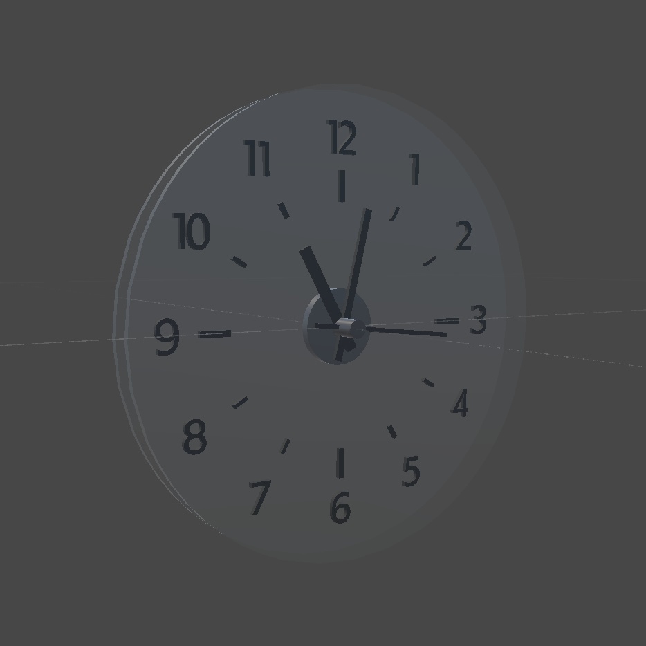 〔3Dモデル〕〔VRChat想定〕クリアクロック