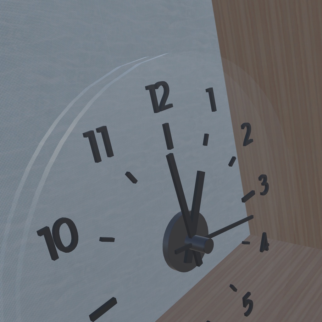 〔3Dモデル〕〔VRChat想定〕クリアクロック