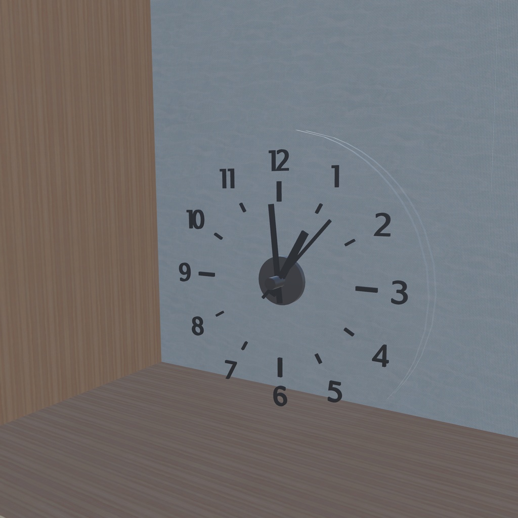 〔3Dモデル〕〔VRChat想定〕クリアクロック