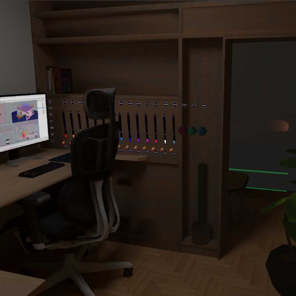 こもるところ。(ガレージオフィス型3Dモデル・VRChat想定)