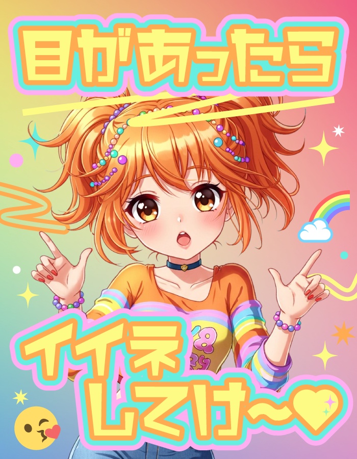 🌞【重ねて使えるV素材】目があったらイイネしてけ~❤【Y2K】