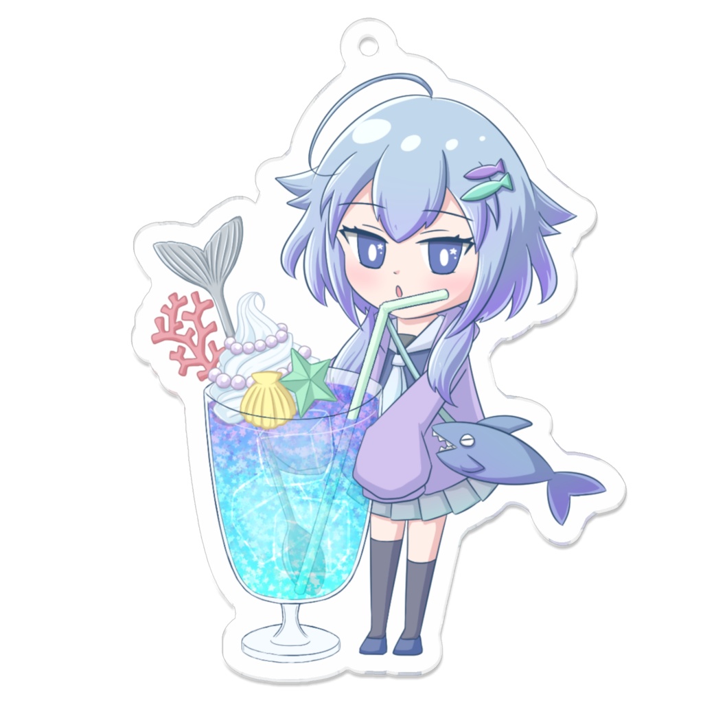 魚海すいの夏にぴったりアクリルキーホルダー