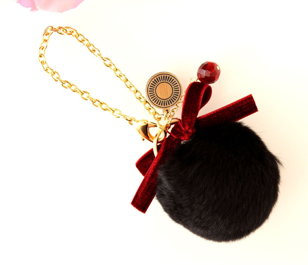 ファーバッグチャーム大倶利伽羅_黒