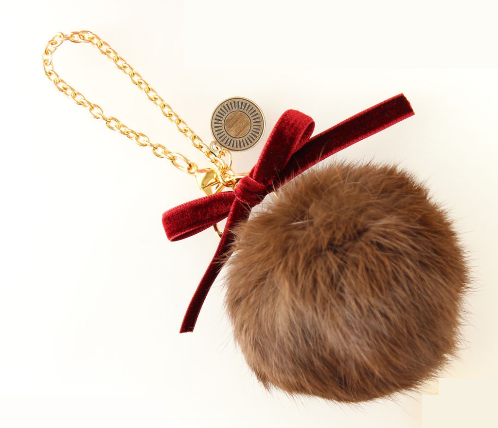 ファーバッグチャーム大倶利伽羅_ショコラ