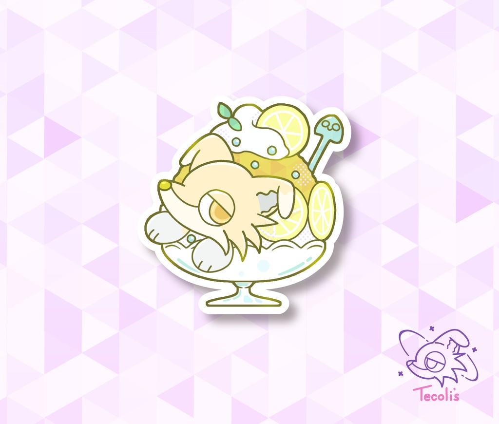かき氷アクキー -アメジストレモン-