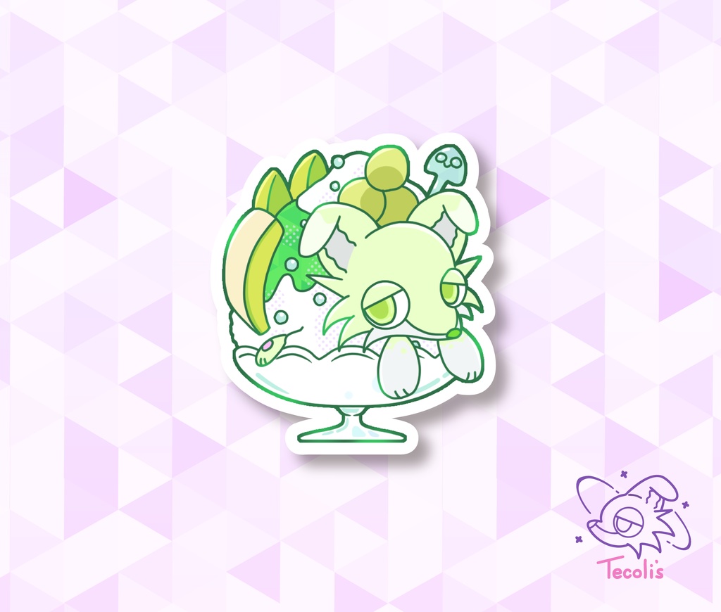 かき氷アクキー -ヴィオレメロン-