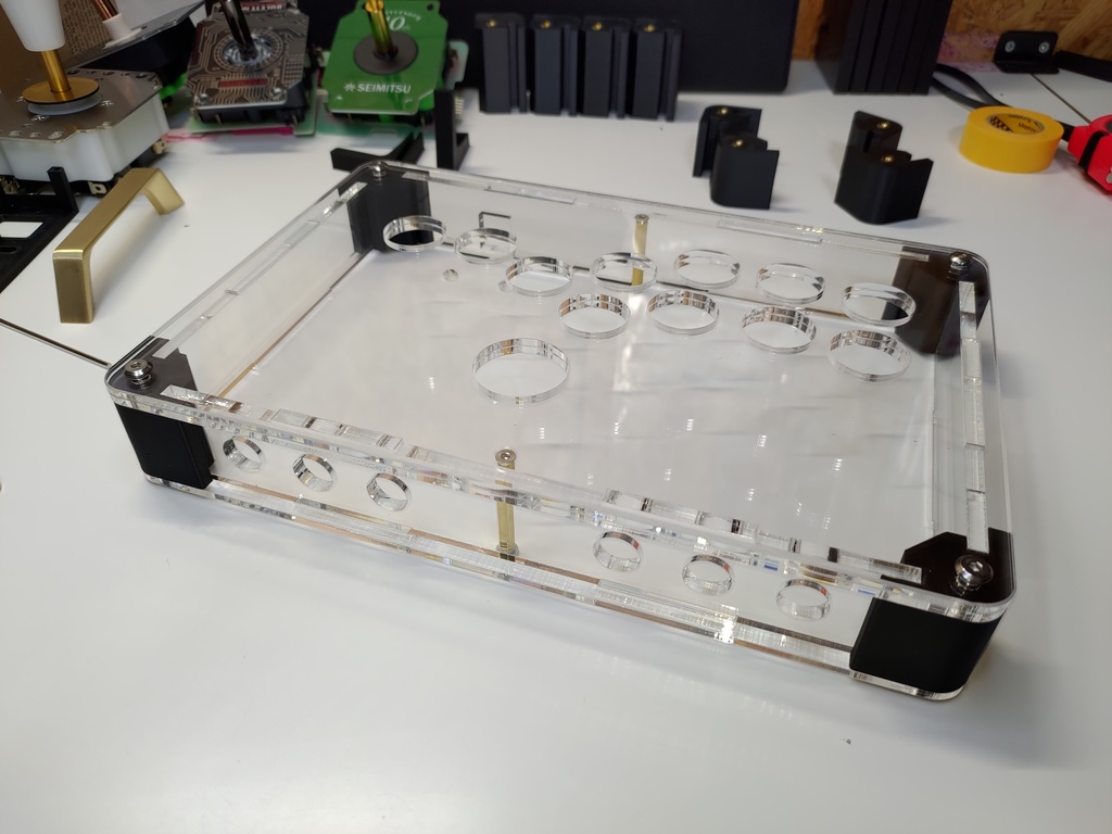 自作小型アーケードコントローラー用柱30mm