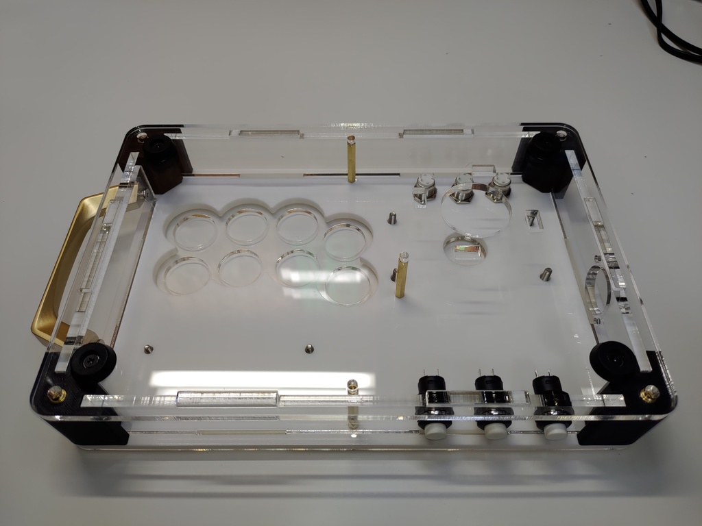 レバーレス兼三和JLF専用薄型(24mmボタン型)コンパクトアケコンケース