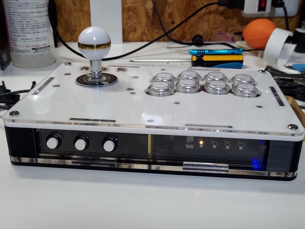 レバーレス兼三和JLF専用薄型(24mmボタン型)コンパクトアケコンケース