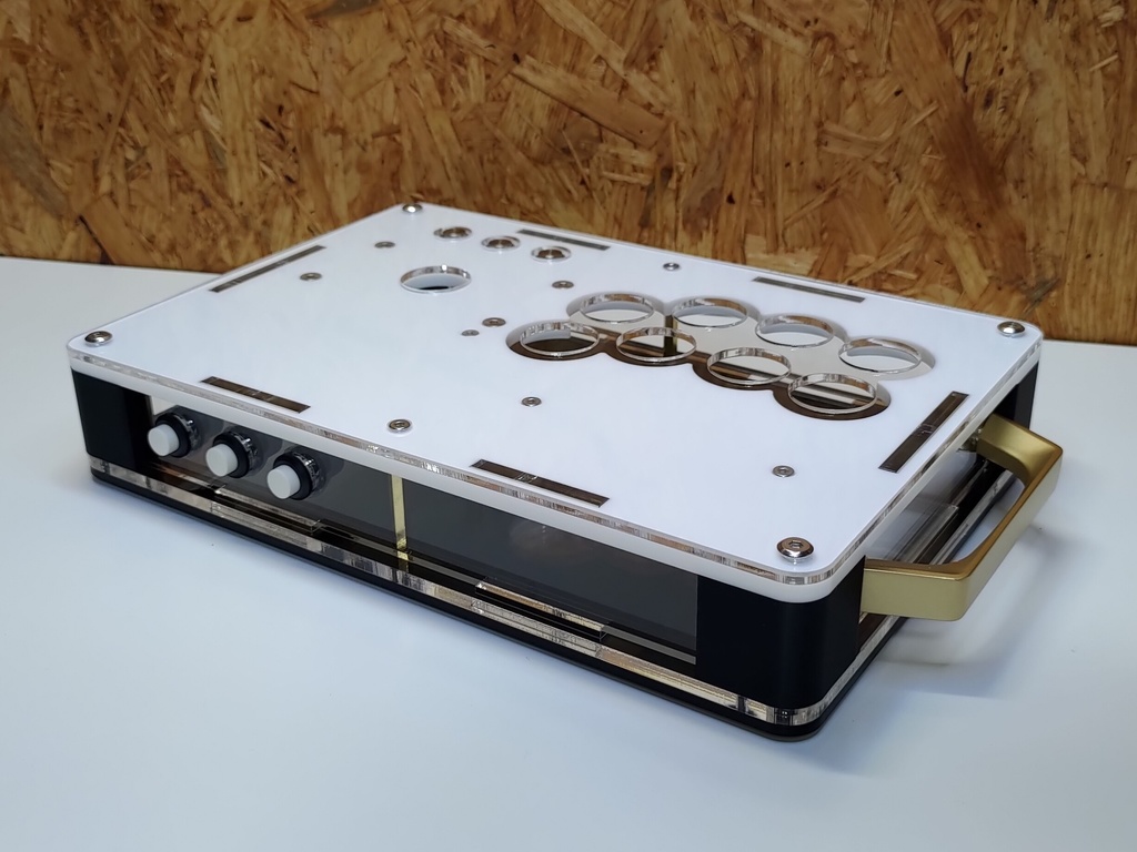 レバーレス兼三和JLF専用薄型(24mmボタン型)コンパクトアケコンケース