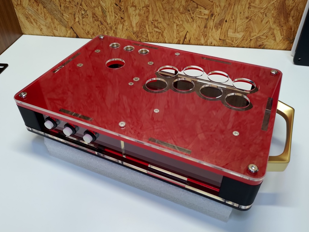 レバーレス兼三和JLF専用薄型(24mmボタン型)コンパクトアケコンケース