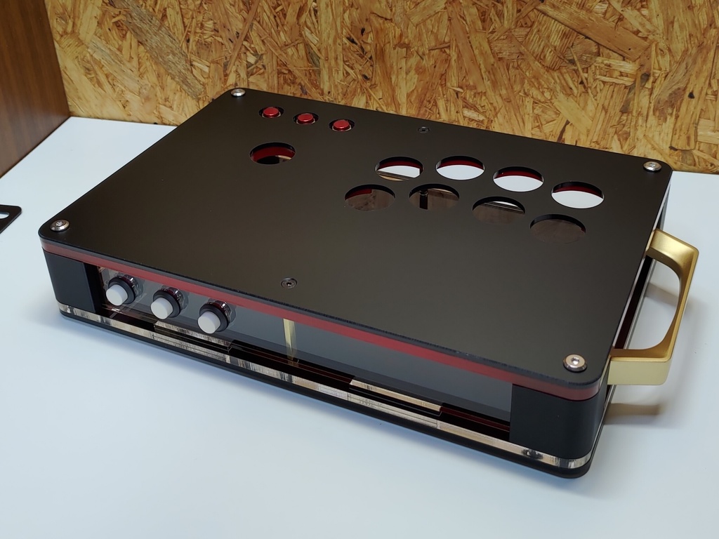 レバーレス兼三和JLF専用薄型(24mmボタン型)コンパクトアケコンケース