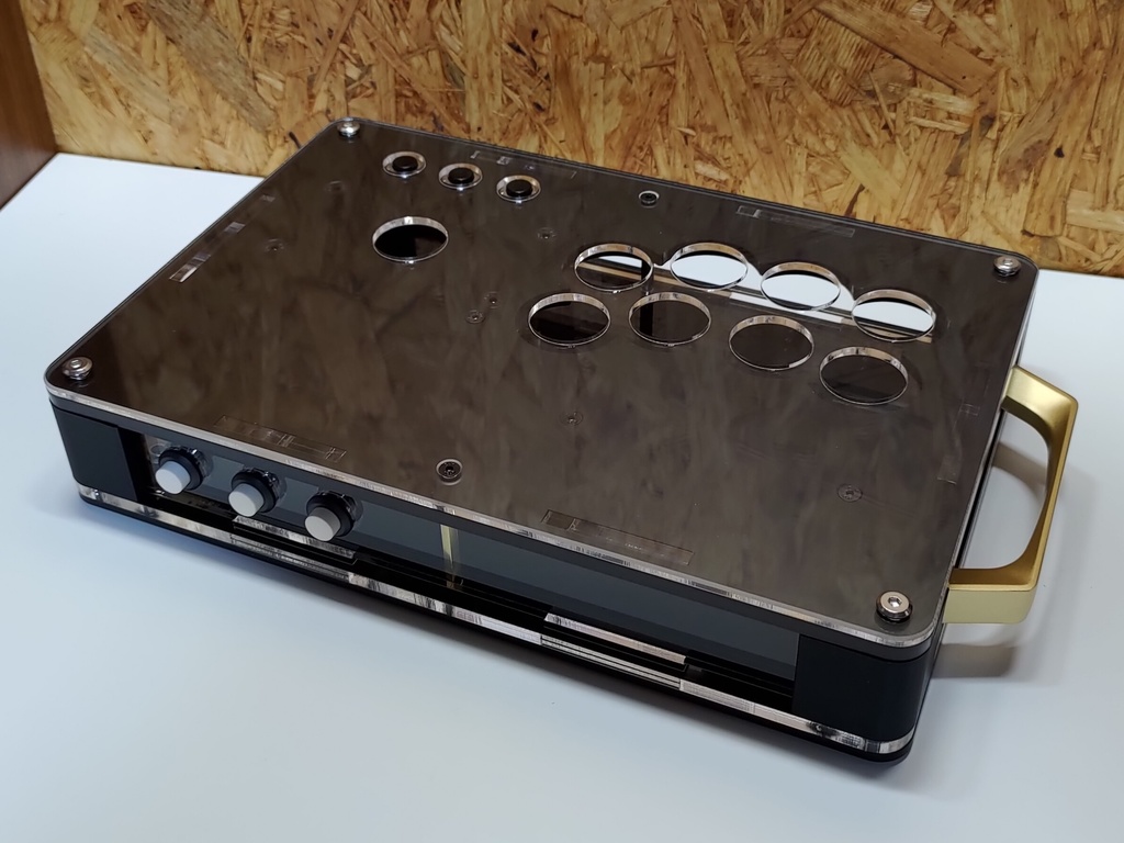 レバーレス兼三和JLF専用薄型(24mmボタン型)コンパクトアケコンケース