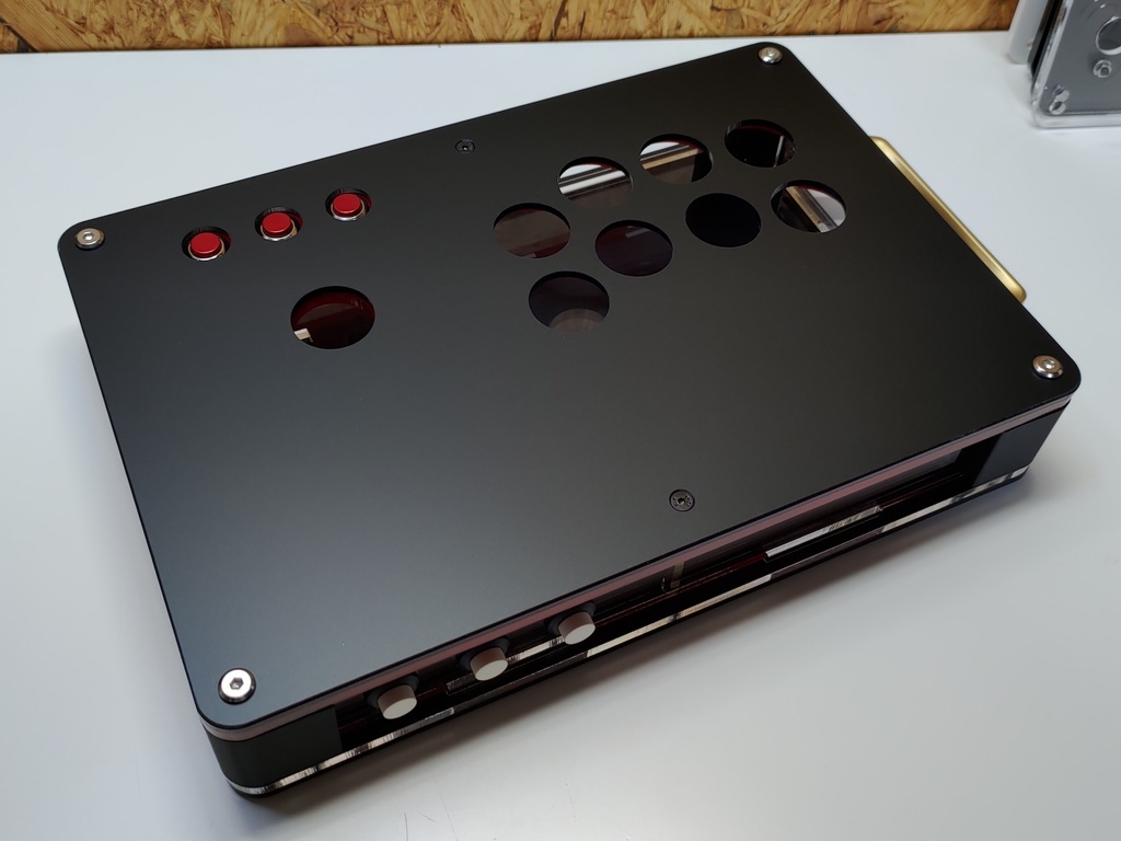 レバーレス兼三和JLF専用薄型(24mmボタン型)コンパクトアケコンケース