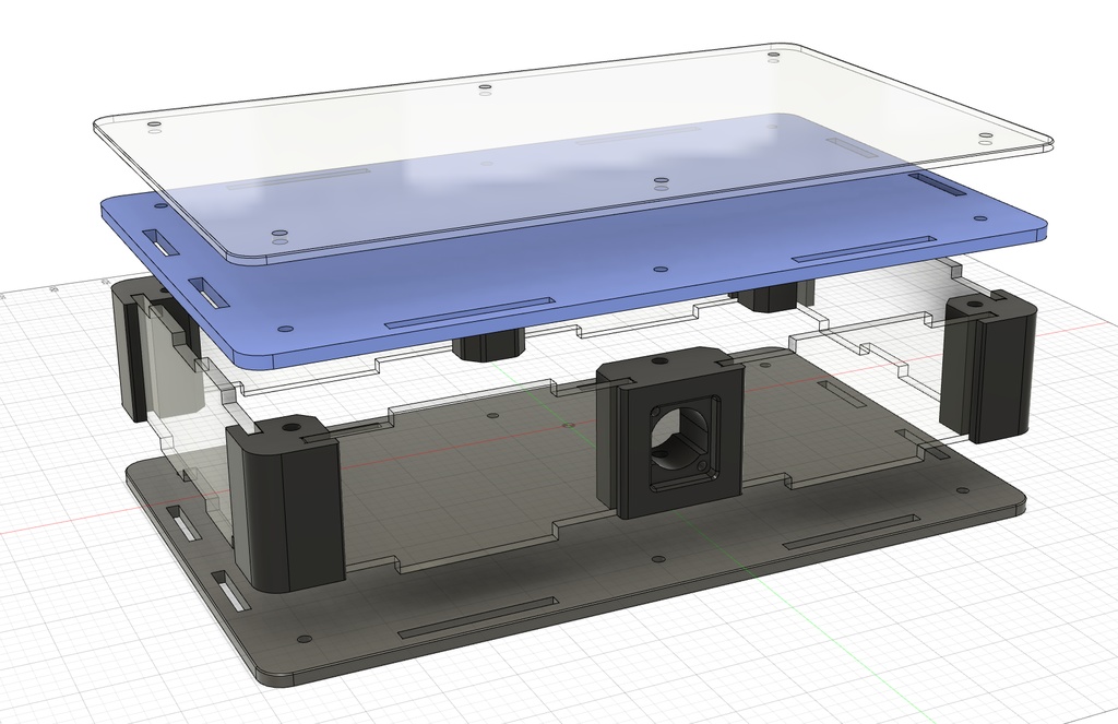 【受注生産】穴加工無しコンパクトアケコンケース(中サイズ)
