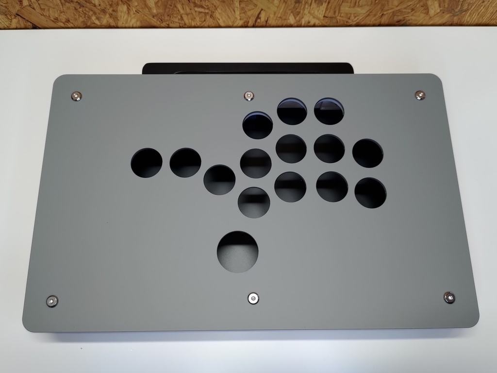 (グレー+ホワイト)コンパクトレバーレスケース(中サイズ)マウンター付き