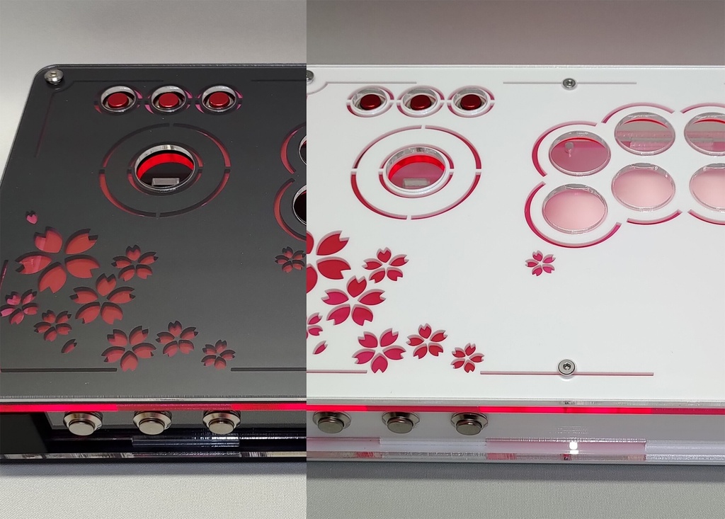 桜）三和JLF専用薄型(24mmボタン型)コンパクトアケコンケース