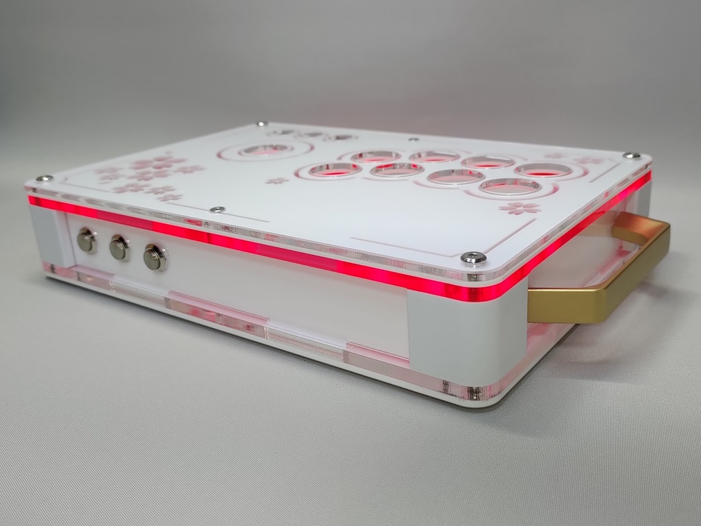 桜)三和JLF専用薄型(24mmボタン型)コンパクトアケコンケース