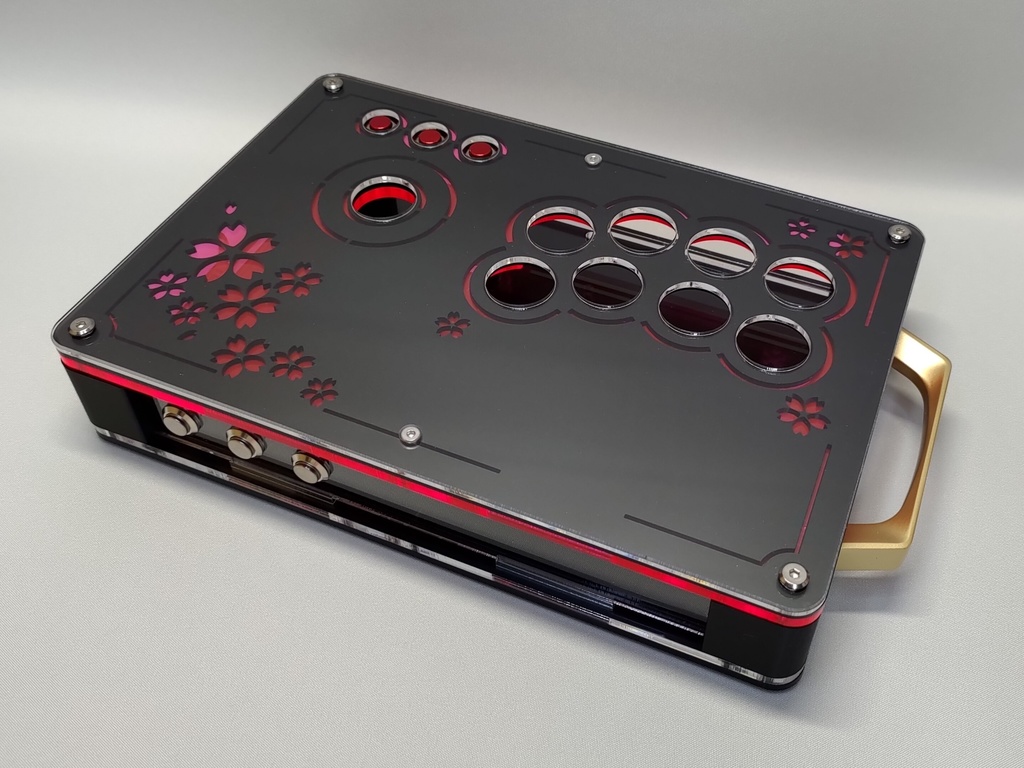 桜)三和JLF専用薄型(24mmボタン型)コンパクトアケコンケース