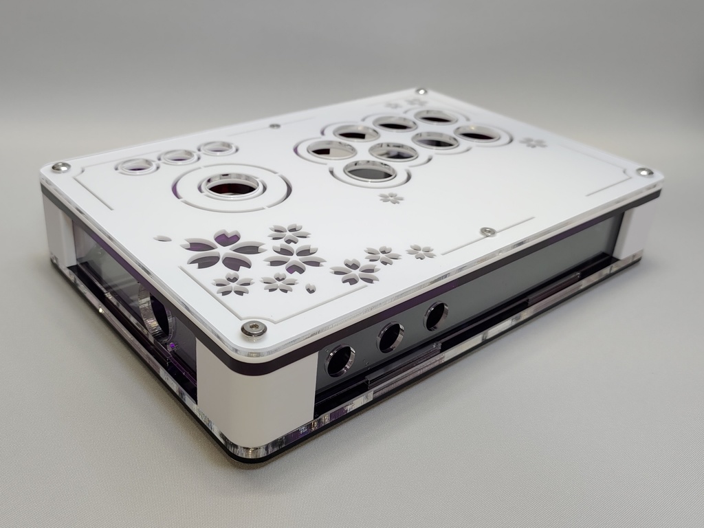 桜)三和JLF専用薄型(24mmボタン型)コンパクトアケコンケース