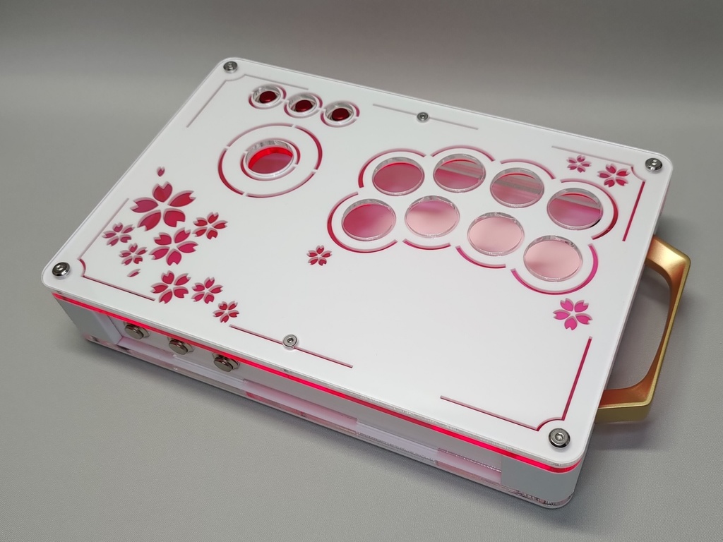 桜)三和JLF専用薄型(24mmボタン型)コンパクトアケコンケース