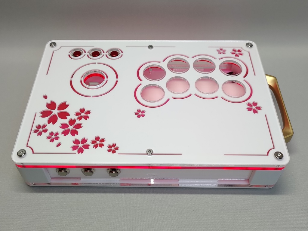 桜)三和JLF専用薄型(24mmボタン型)コンパクトアケコンケース