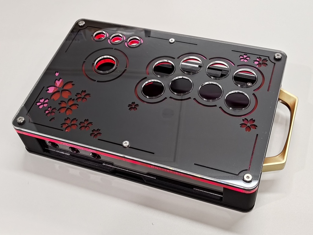 桜)三和JLF専用薄型(24mmボタン型)コンパクトアケコンケース