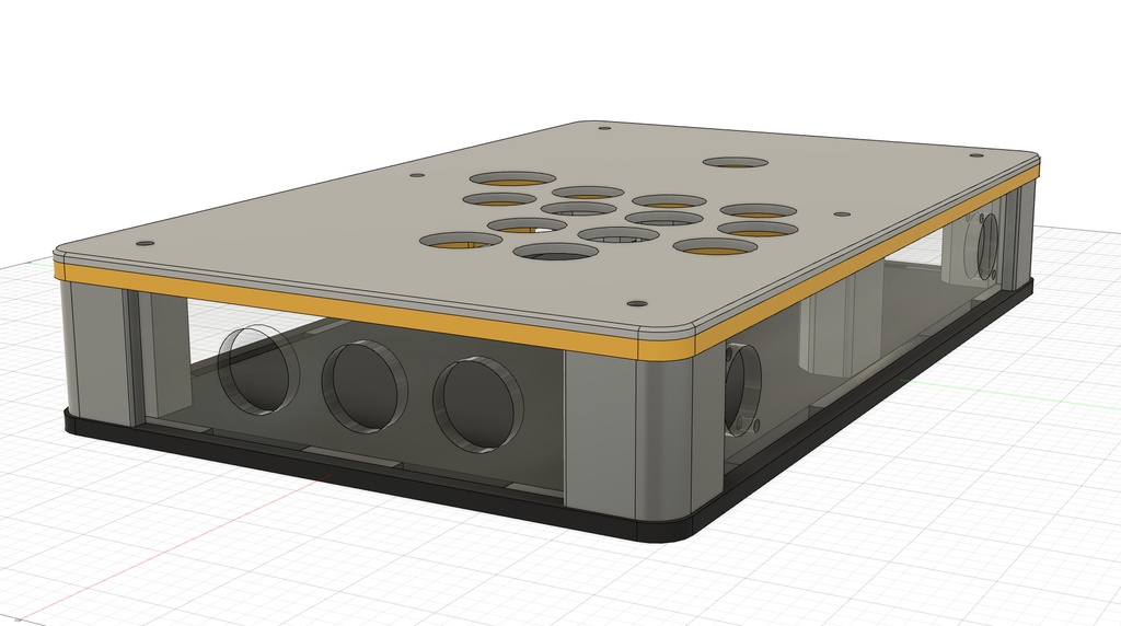 受注生産24mmボタン仕様コンパクトアケコンケース(中サイズ)マウンター付き