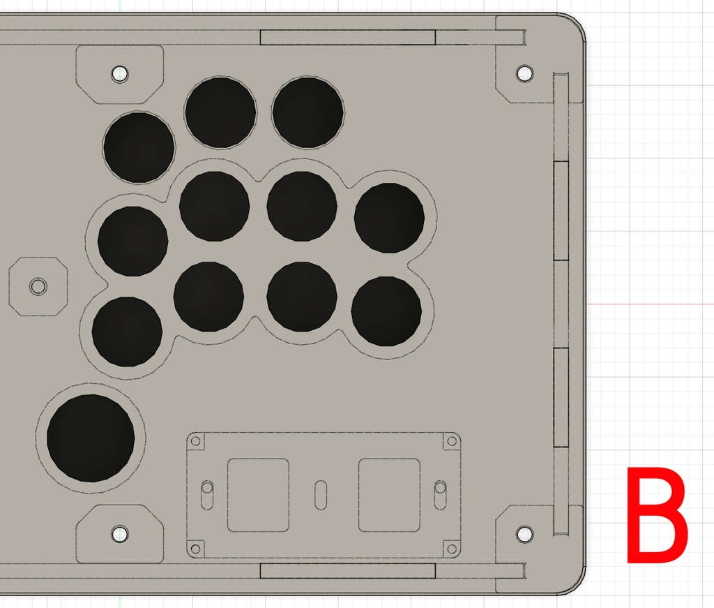 受注生産24mmボタン仕様コンパクトアケコンケース(中サイズ)マウンター付き