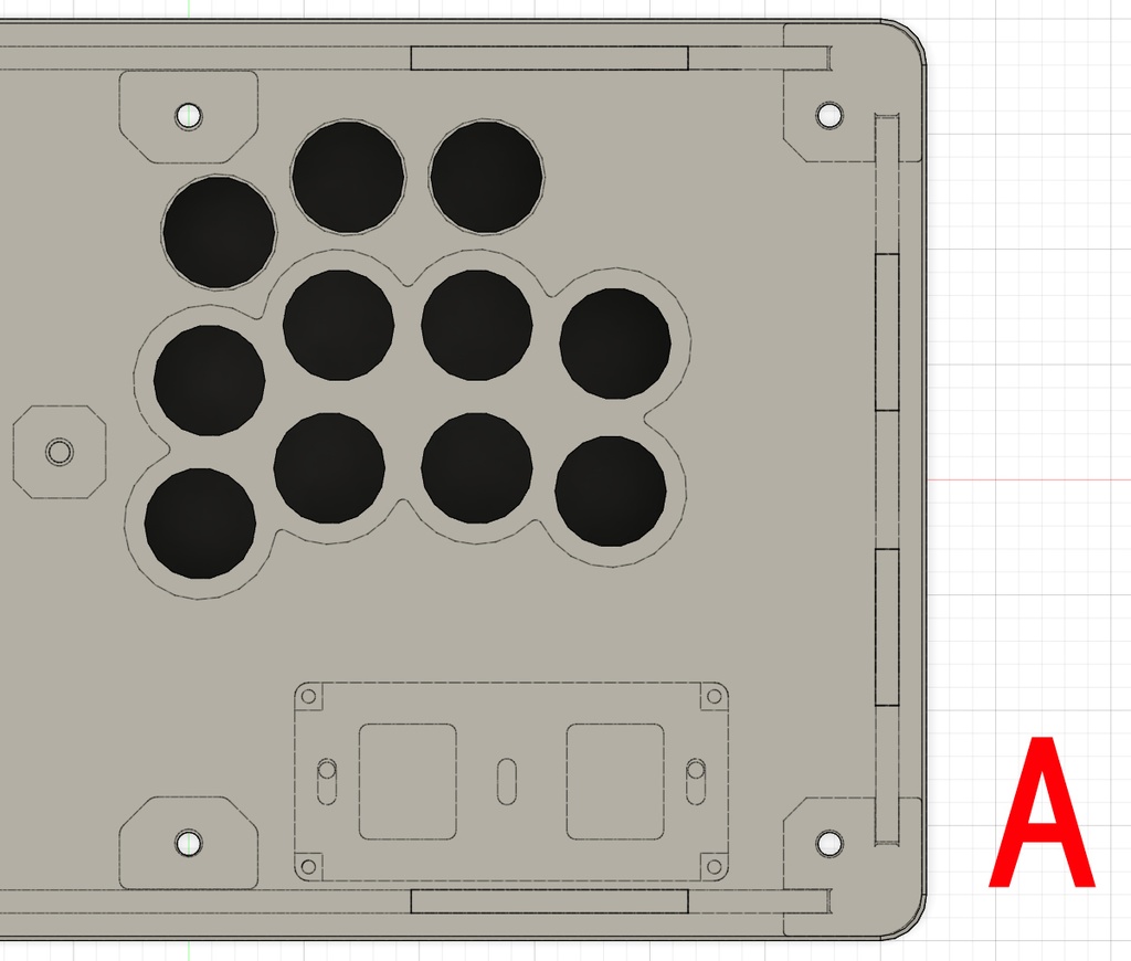 受注生産24mmボタン仕様コンパクトアケコンケース(中サイズ)マウンター付き
