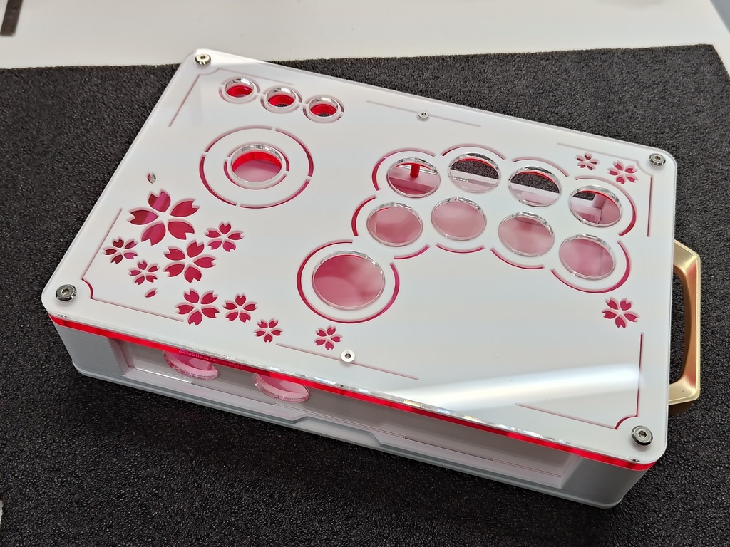 桜/夜桜 24mmボタン型 ゴールデンレバー対応 コンパクト アケコンケース