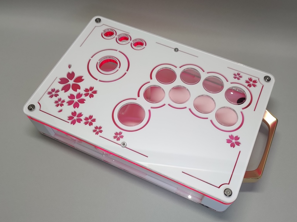 桜/夜桜 24mmボタン型 ゴールデンレバー対応 コンパクト アケコンケース