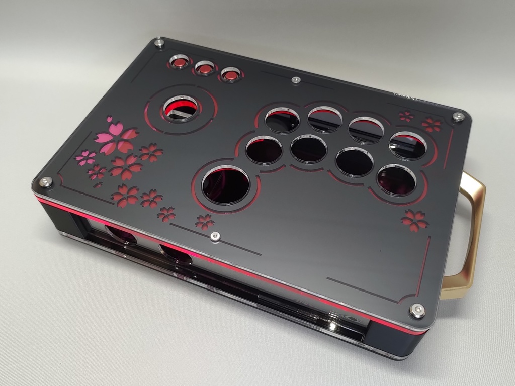 桜/夜桜 24mmボタン型 ゴールデンレバー対応 コンパクト アケコンケース